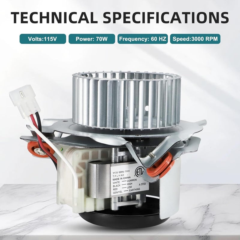 Criditpid 326628-762 Furnace Draft Inducer Motor Replacement for Carrier, Bryant, Payne Models, Furnace Blower Motor Exhaust Vent Venter Motor. - Image 2